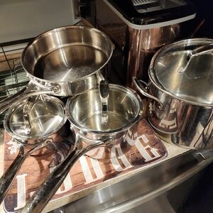Stainless Steel Cookware Set - Silver